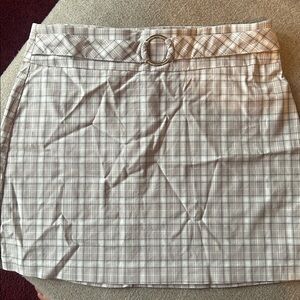 Joe Benbasset Beige Plaid Skirt